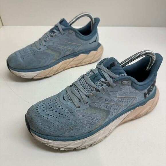 Hoka Arahi 5 Support Shoe Running Sneaker Women's Size 7.5 Light Blue - Picture 5 of 12